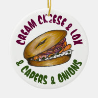 NYC Joodse Deli Nova Bagel Lox Capers Cream Cheese