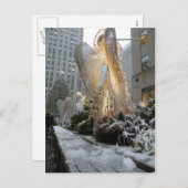 NYC-kerstengel Feestdagenkaart (Voorkant / Achterkant)