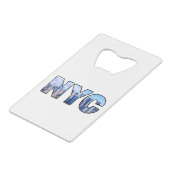 NYC KREDIETKAART FLESSENOPENER (Voorkant Gekanteld)