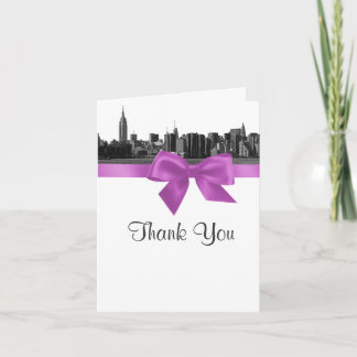 NYC large Skyline Etched BW Lilac Merci
