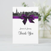 NYC large Skyline Etted BW Merci violet (Debout devant)