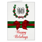 NYC large Skyline Etted BW Noël vacances (Devant)