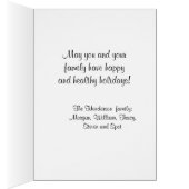 NYC large Skyline Etted BW Noël vacances (Intérieur (Droit))