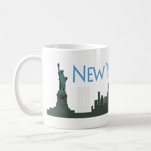 NYC Liberty Skyline mok (Links)