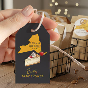NYC Lokaal Geteelde Cheesecake Baby Shower Favor Cadeaulabel