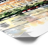 NYC Madison Garden in detail Waterverf Poster (Hoek)