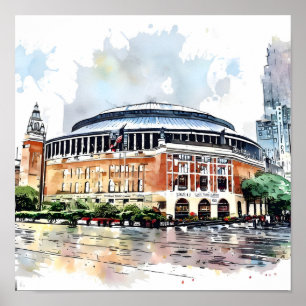 NYC Madison Garden in detail Waterverf Poster