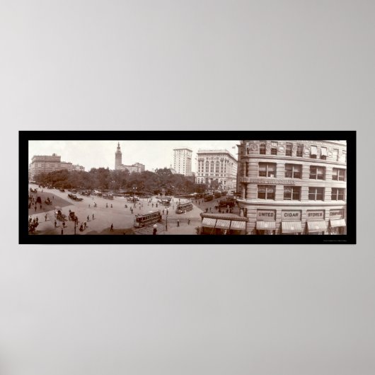 NYC Madison Square Foto 1907 Poster (Voorkant)