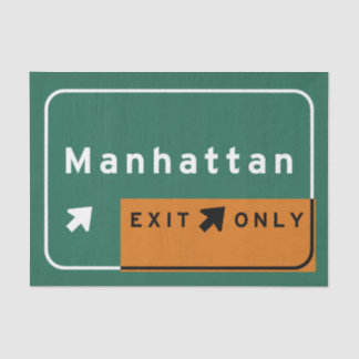 NYC Manhattan Exit Interstate Highway Road Tissuepapier