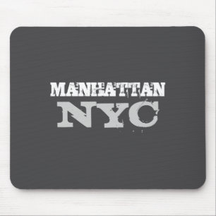 Nyc Manhattan New York City Elegante Zwarte Sjablo Muismat