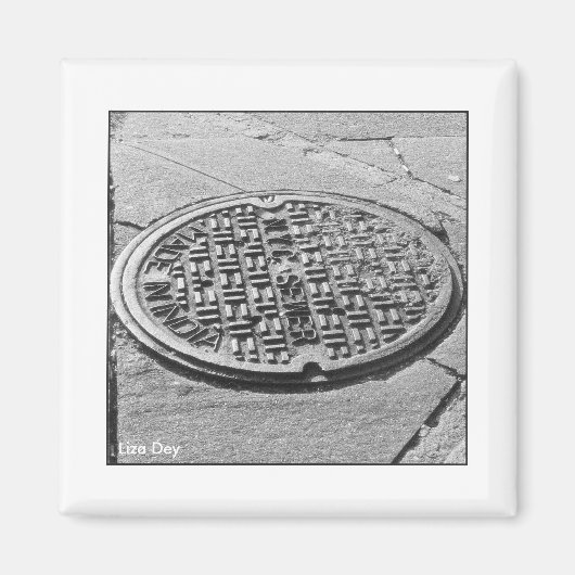 NYC Manhole Cover Magnet (Devant)