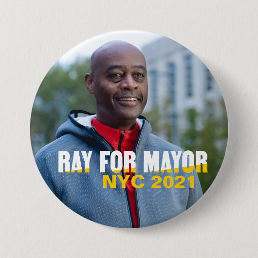 NYC Mayor 2021 Ray McGuire Ronde Button 7,6 Cm (Voorkant)