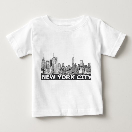 NYC monochrome skyline tekst (Voorkant)