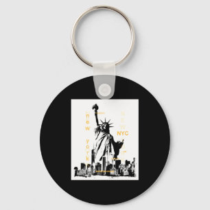 Nyc New York Brooklyn Bridge Liberty Standbeeld He Sleutelhanger