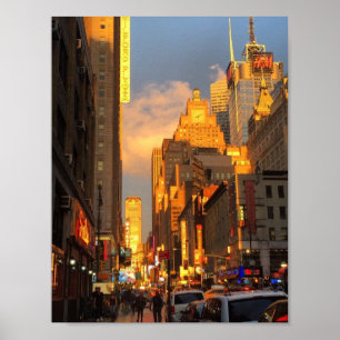 NYC New York, centrum voor breedbandtheater in de Poster