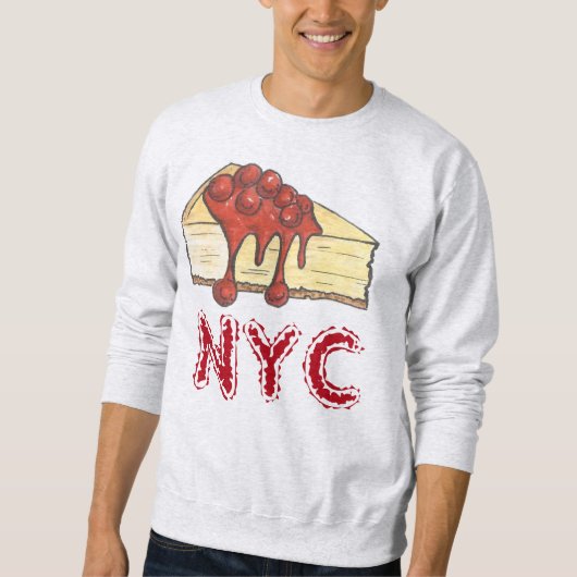 NYC New York Cherry Cheesecake Slice Sweatshirt (Devant)