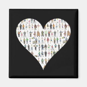 NYC New York City Black Heart Magnet