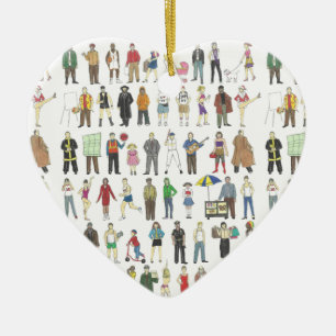 NYC New York City Burgers Residents Art Keramisch Ornament