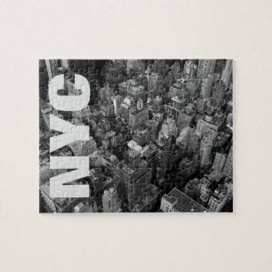  NYC New York City Manhattan Black White Legpuzzel