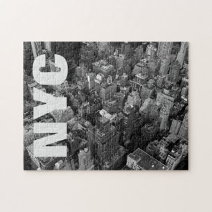 NYC New York City Manhattan Black White Legpuzzel