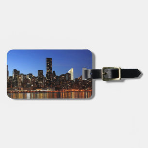 NYC New York City Manhattan Night Bagagelabel