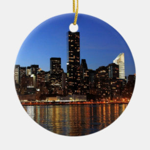 NYC New York City Manhattan Night Keramisch Ornament