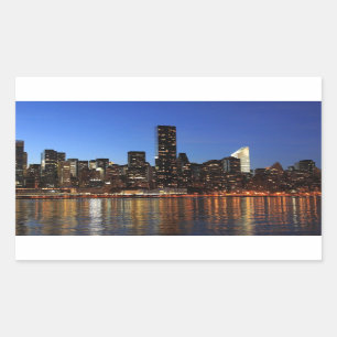 NYC New York City Manhattan Night Rechthoekige Sticker