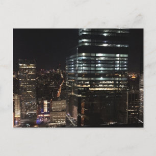 NYC New York City Night Skyline Photo Briefkaart
