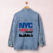 NYC New York City USA Retro Marine Blauw Denim Jacket (Hangar)