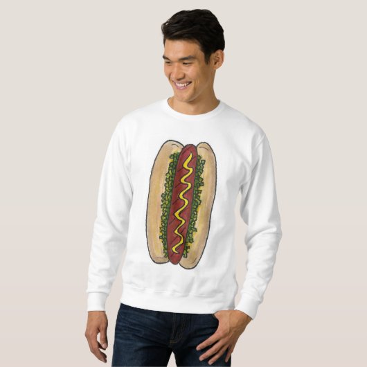 NYC New York Hot Dog met Mustard Relish Sweatshirt (Voorkant volledig)
