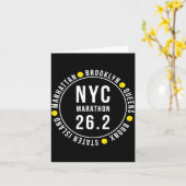 Nyc New York Souvenir Marathon Runner _2  Kaart (Gele Bloem)