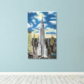 NYC, New YorkExterior Uitzicht van de Chrysler Canvas Afdruk (Insitu (Houten vloer))