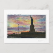NYC, New YorkSunrise Uitzicht van Vrijheidsbeeld Briefkaart (Voorkant)