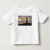 NYC, New YorkSunrise Uitzicht van Vrijheidsbeeld Kinder Shirts (Voorkant)