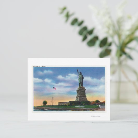 NYC, New YorkView of the Statue of Liberty Briefkaart (Staand voorkant)