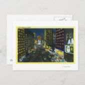 NYC, New YorkView of Times Square at Night # 1 Briefkaart (Voorkant / Achterkant)
