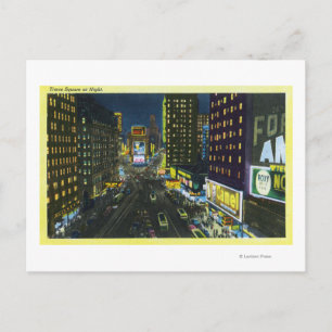 NYC, New YorkView of Times Square at Night # 1 Briefkaart