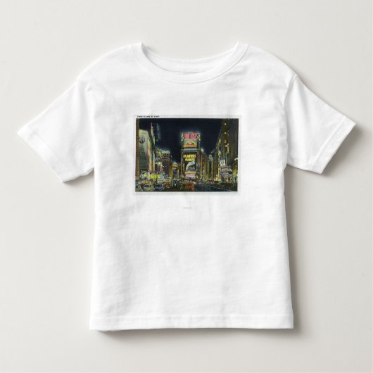 NYC, New YorkView of Times Square at Night # 2 Kinder Shirts (Voorkant)