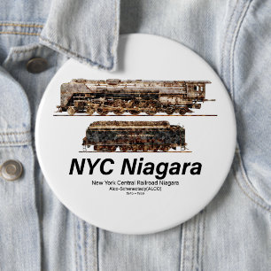 NYC Niagara – Amerikaanse Stoomlocomotief Ronde Button 6,0 Cm