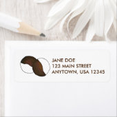 NYC Noir et blanc Cookie Étiquettes de adresse (En situation)