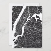 NYC noir et blanc faire-part de mariage (Dos)