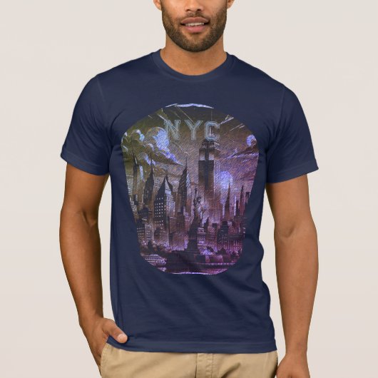 NYC Nom graphique T-shirt (Devant)
