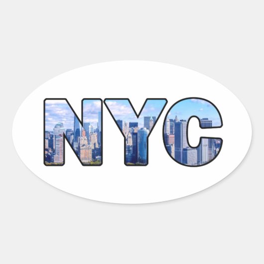NYC OVALE STICKER (Voorkant)