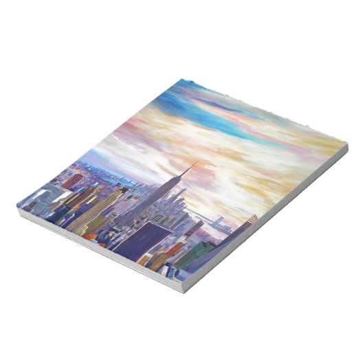 NYC Panorama met Chrysler en Empire State Notitieblok (Gedraaid)