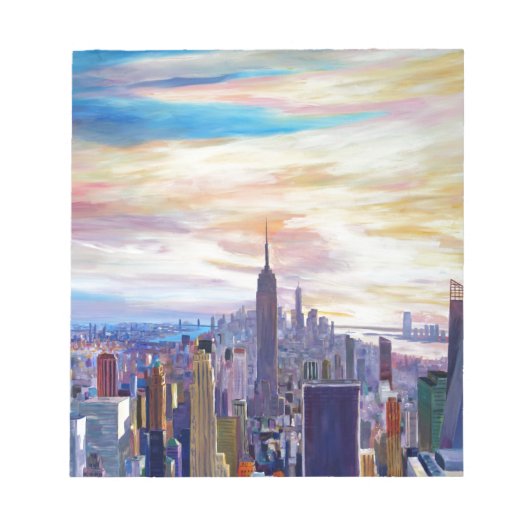 NYC Panorama met Chrysler en Empire State Notitieblok (Voorkant)