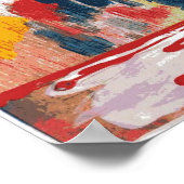 NYC Peter Max style 3 libertés Poster 9-11signé (Coin)