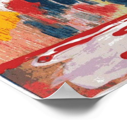 NYC Peter Max style 3 libertés Poster 9-11signé (Coin)