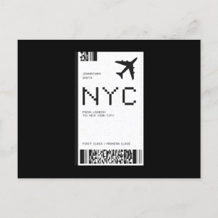 NYC Planet Ticket Briefkaart