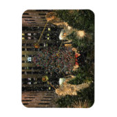 NYC Rockefeller Center - astomboom die sneeuwt Magneet (Verticaal)