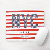 NYC | Rood, wit en blauw ontwerp Muismat (Met muis)